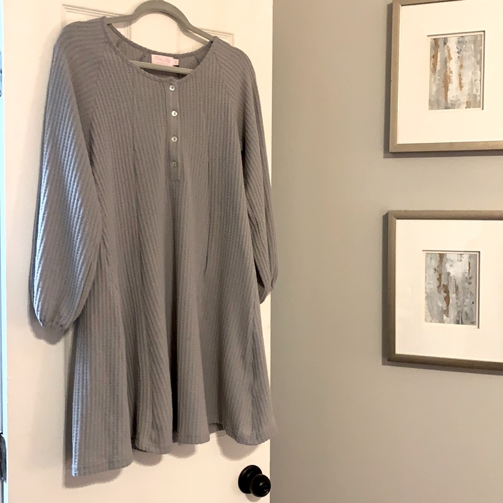 Waffle Knit Sweater Dress
